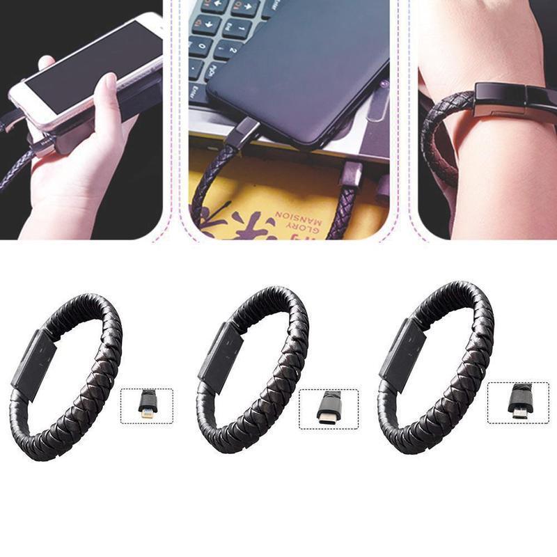 USB Bracelet Charger β Leather Design