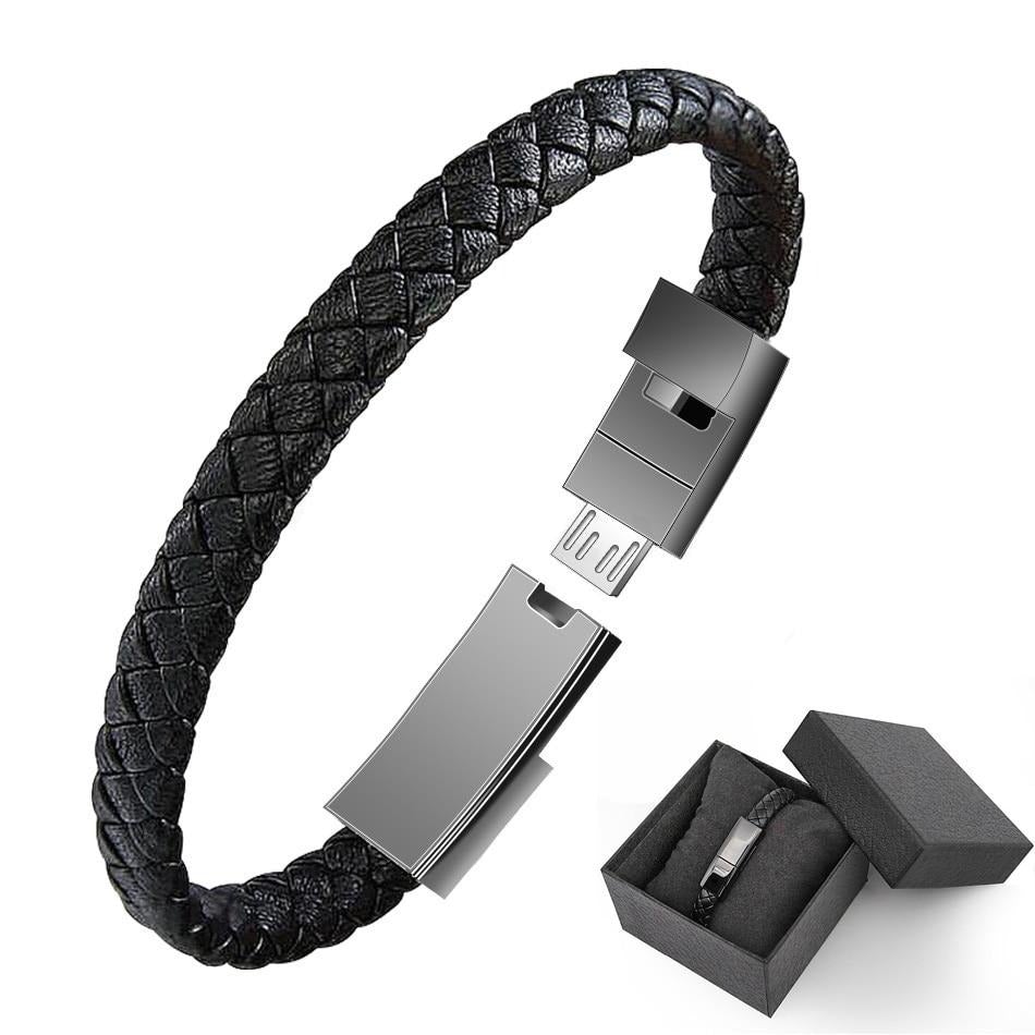 USB Bracelet Charger β Leather Design